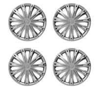 Shield Autocare Car Wheel Trims 13" 14" 15" 16" 17" Inch | Boxed Set of 4 Universal Fit Alloy Wheel Hub Caps Covers | Tyre Rim Accessories (Spark | Silver, 16")