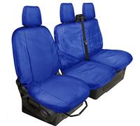 Shield Autocare Ford Transit Custom Seat Covers 2013-2023 | Fully Tailored Fit, Waterproof Custom Fitting Heavy Duty Driver & Double Passenger Chair Accessories Protection (Blue)