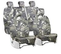 Shield Autocare © Fully Tailored Heavy Duty Full Set 9pc Grey Camouflage Camo Car Seat Covers for FORD RANGER T6