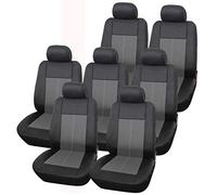 Shield Autocare MIL14PC-SNGL Milan 14pcs Full Car Seat Cover Set 7 Seater PVC/Leather with 2mm Foam with 7 Single Seat Covers Universal