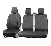 Shield Autocare Tailored Ford Transit Van Seat Covers - Heavy Duty Fitted Waterproof Seat Protectors - Driver & Passenger (Black)