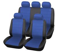 Shield Autocare URBA9PC-BLUE Urban PVC Full Car Seat Cover Set with Foam Rear Seat Zips, 2 mm