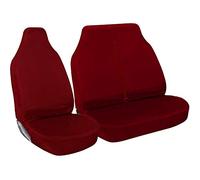 Shield Autocare Waterproof 2+1 Heavy Duty Van Seat Covers- x1 Drivers Seat x2 Passenger Bench Black | Grey | Red | Blue | Green (RED)