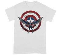 Shield Chest Pose Captain America T-Shirt The Falcon and The Winter Soldier White M