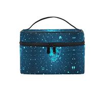 Shield Cyber Security Information Cosmetic Bag Organizer Zipper Makeup Bags Pouch Toiletry Case for Girl Women