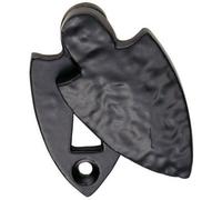Shield Deisgn Antique Covered Escutcheon Lock Profile 58 x 32mm Black Antique