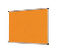 Shield Design Aluminium Framed Noticeboard, 150wx120h (cm), Orange