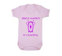 Shield Maiden in Training Viking Baby Bodysuit, Vest (6-9 mths) Pink