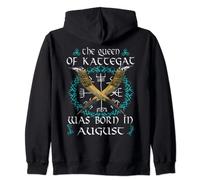 Shield-Maiden The Queen Of Kattegat Was Born Birthday Viking Zip Hoodie