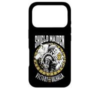 Shield Maiden Victory Or Valhalla Viking Woman White Wolf Case for iPhone 17 Pro