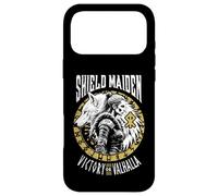 Shield Maiden Victory Or Valhalla Viking Woman White Wolf Case for iPhone 17 Pro Max