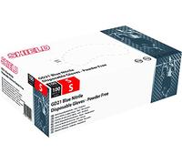 Shield Powder Free Blue Nitrile Disposable Gloves GD21 - Size: Medium. Case of 10 Boxes of 100 Gloves