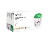 Shield Powder-Free Natural Latex Large Gloves (100 Pack)
