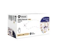 Shield Powder-Free Natural Latex Medium Gloves (100 Pack)