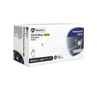 Shield Powder-Free Nitrile Gloves Medium Blue (100 Pack) GD19