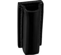 Shield Wallets Strion Open Top Flashlight Holder, Black Hi Gloss Leather Fits 0.95 Inch Diameter Flashlight Barrels, Fits Duty Belts up to 2.25 Inch (Loop Style Belt Slide), Made in USA