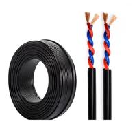 Shielded Alarm Cable, Copper Twisted Pair Wire 2-Core 0.3-4mm² for Broadcast Control Systems Power Supply(45ft,1mm2-2c)