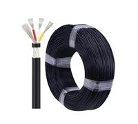Shielded Audio/Control Cable UL2547, 26-18 AWG 3-Core, Tinned Copper Stranded Wire, Flexible PVC Jacket, Low-Voltage 25 ft for CCTV, DIY Electronics, Electrical Equipment System(25FT,3C-22AWG)