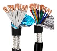 Shielded cable anti-interference 22AWG 20AWG 18AWG 2-24 cores pure copper RVVP shielded wire control cable 1 meter signal wire(8 cores,18 AWG)
