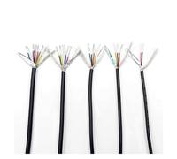 Shielded Cables, UL2547 Trunking Solid Insulated Control Line 1 Meter Bare Copper Shielded Cable 15-22 AWG 2-8 Cores(5 Cores,17AWG)