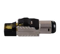Shielded Cat8 Rj45 Ethernet Network Cable Plug with Pass through Design, Modular Crimp Jack Connector Made of Copper and Abs for Network Connector Module and Ethernet Cable, Silver