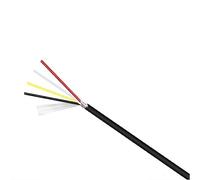 Shielded Control Cable Signal Wire, Shielded Wire UL2547 PVC Audio Cable 22-28AWG 2/3/4/5 Cores Tinned Copper 300V Multiple Sizes(24awg-4cores,10m)