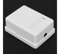 Shielded RJ45 Junction Box, CAT6 Single Port for Network Wiring, 2-Pack | Built-in screws for quick setup, flexible corner design, phosphor bronze contacts, stable data transmission, desktop
