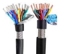 Shielded Signal Control Cable Twisted Pair Shielded Cable, Pure Copper Core, 18-26 AWG, 2-24 Core, 1m-5m(10cores 24awg 0.2mm,1 meters)