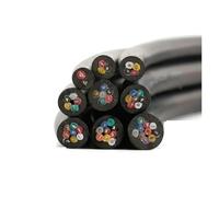 Shielded Signal Control Cable UL2464 Screened Pure Copper Core Cable 2-10 Cores 18-28AWG 10-30M Black(6 Core black,10M 28 AWG)