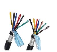 Shielded Signal Wire, RVSP Pure Copper Twisted Pair Shielded Cable 485 Communication 50M 20-22AWG 10-24 Core(12 Core 20awg 0.5mm)