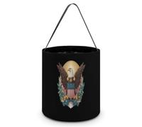 Shielded U.S.A. Bald Eagle1 Hallowee Bucket Candy Bags Canva Tote Bag | Portable Reusable Easter Basket Tricking or Treating Party Handbags