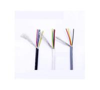 Shielded Wire 28AWG Signal Cable 2 3 4 5 6 7 8 Core PVC Insulated Channel Audio Line Headphone Copper Control Shield Wire UL2547(Black,5M_28AWG - (8CORES))