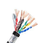 Shielded Wire Twisted Pair Cable， 5m Shielded Twisted Pair Cable 0.5mm² 20AWG Multiple Core Oxygen-Free Copper Signal Wire(8-core x 0.5mm²)