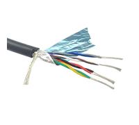 Shielded Wire Twisted Pair Cable, Twisted Pair Cable RS485 Signal Control Audio 18-26 AWG 2-8 Cores 2 meters Multicolor(20awg 0.5mm2,6 Cores 2Meters)