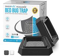 SHIELDFLEX Bed Bug Trap - 12 Pack | TruGuard X Bed Bug Interceptors (Black) | Eco Friendly Bed Bug Traps for Bed Legs | Reliable Insect Detector, Interceptor, and Monitor