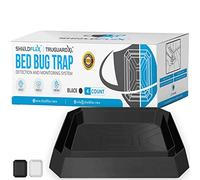 SHIELDFLEX Bed Bug Trap - 4 Pack | TruGuard XL Bed Bug Interceptors (Black) | Extra Large Bed Bug Traps for Bed Legs | Reliable Insect Detector, Interceptor, and Monitor