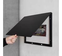 Shielding Distribution Box, Modern Decorative Breaker Box Cover, Hide Electrical Panel Meter Breaker Wall Mounted Cover, Painterly Design For Living Room Home Office(Black,55 * 45cm/21.6 * 17.7in)