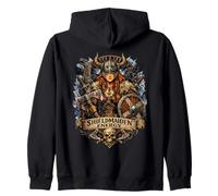Shieldmaiden Energy Viking Warrior Woman Norse Nordic Zip Hoodie