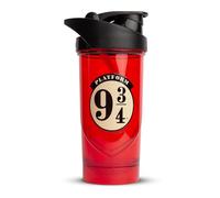 Shieldmixer Hero Pro Classic Shaker Platform 9 3/4 BPA-Free Gym Accessories Protein Shaker Fitness Drinking Bottle Red 700 ml