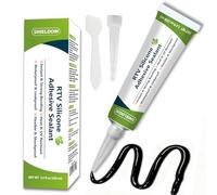 SHIELDOM RTV Silicone Adhesive Sealant 100% Silicone Sealer All-Purpose Caulk Waterproof Stronger Adhesion, Shrink & Crack Proof Caulking for Car, Kitchen, Window, Bathroom, Door (Black, 3.4 Fl. Oz.)