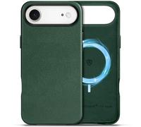 SHIELDON Genuine Leather Case for iPhone Air 6.5-inch 5G 2025, Compatible with MagSafe, Magnetic Wireless Charging, Metal Buttons, Non-Slip, Anti-Scratch, Protective, Slim Fit Cover - Evergreen