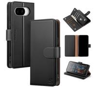 Shieldtop Compatible with Google Pixel 9a Wallet Case with Card Holder,Women Men RFID Blocking PU Leather Flip TPU Protective Cover Credit Card Slots,Phone Case for Pixel 9a,Black