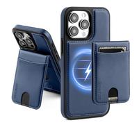 ShieldTop Compatible with Magsafe 2 in 1 Detachable iPhone 12 Pro Wallet Case with Card Holder Women Men,Magnetic PU Leather RFID Blocking Flip Kickstand Credit Slots,for Apple 12,Blue