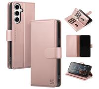 Shieldtop Compatible with Samsung Galaxy S23 5G Wallet Case with Card Holder,Women Men RFID Blocking PU Leather Flip TPU Protective Cover Credit Card Slots,Phone Case for Galaxy S23 6.1",Rose Gold