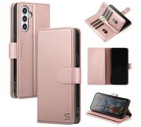 Shieldtop Compatible with Samsung Galaxy S26 Plus Wallet Case with Card Holder,Women Men RFID Blocking PU Leather Flip TPU Protective Cover Credit Card Slots,Phone Case for S26 Plus,Rose Gold