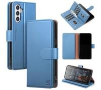 Shieldtop Compatible with Samsung Galaxy S26 Wallet Case with Card Holder,Women Men RFID Blocking PU Leather Flip TPU Protective Cover Credit Card Slots,Phone Case for S26,Light Blue