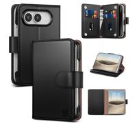 Shieldtop for iPhone Duo Wallet Case with Card Holder,Black | Magnetic Clasp,RFID Blocking,PU Leather,Flip Folio Shockproof Phone Cover,with Credit Card Slots & Kickstand for Men & Women