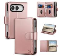Shieldtop for iPhone Duo Wallet Case with Card Holder,Rose Gold | Magnetic Clasp,RFID Blocking,PU Leather,Flip Folio Shockproof Phone Cover,with Credit Card Slots & Kickstand for Men & Women