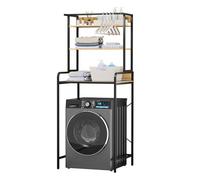 Shienfir 3-Tier Drum Washing Machine Storage Rack, Bathroom Storage Rack Above The Toilet, Washer Dryer Shelf, Utility Room Storage Solutions, Bathroom Organizer Rack, Over Dorm Fridge Shelving Unit