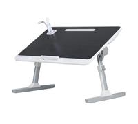 Shienfir Laptop Desk Foldable Bed, Portable Lap Desk, Adjustable Laptop Bed Table with Heights and Angles, Foldable Table with Storage Drawer Eating, Working, Writing, Gaming, Drawing (Black)